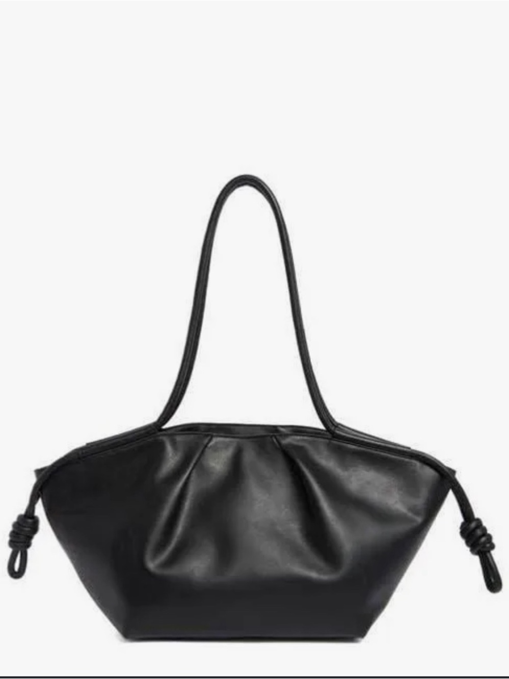 BCBGMaxAzria Black Knotted Strap Tote